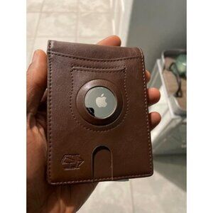 Men's Wallets Airtag Holder Slim Rfid Leather with Gift Box